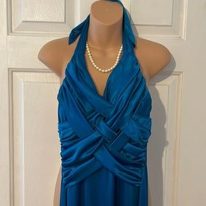 Dark Teal, floor length formal dress